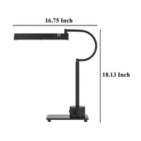 Hoso 18 Inch Desk Lamp, 2 USB Ports, AdjusDesk Brass Metal Frame -BM323948