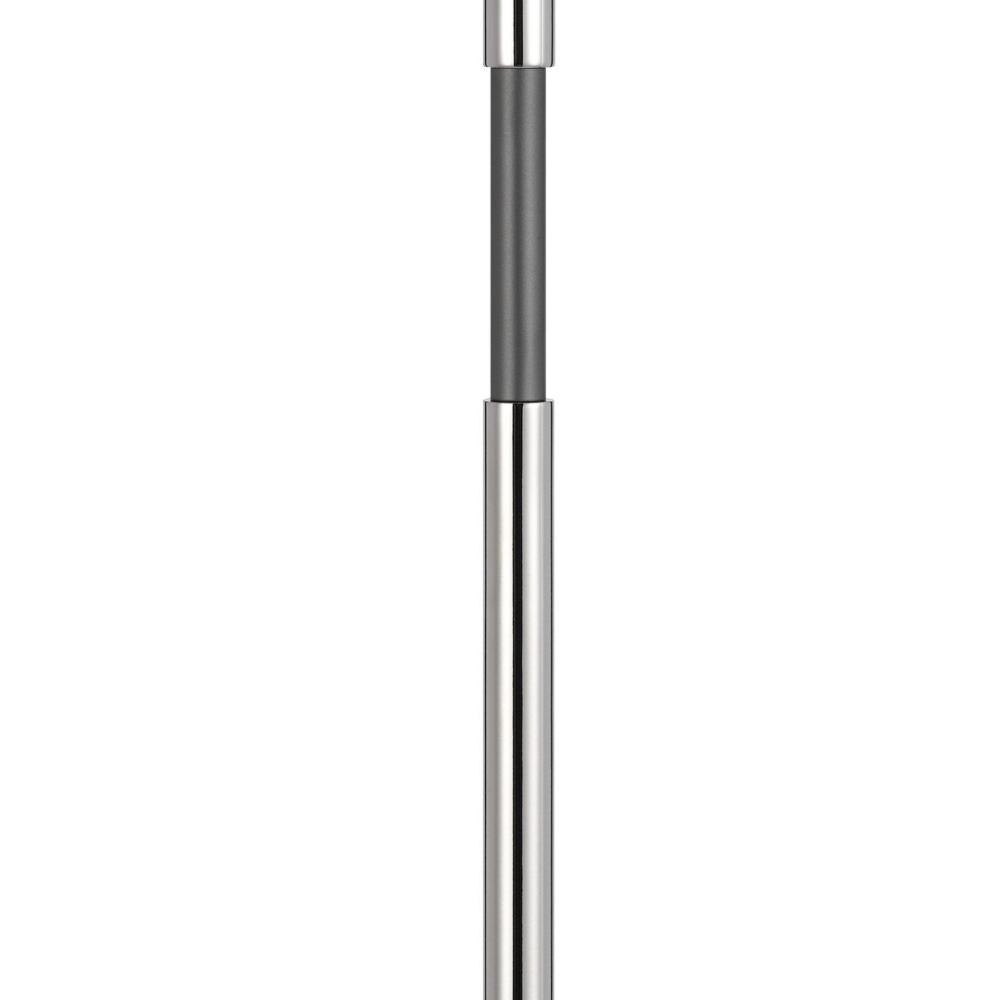 Siu 30 Inch Table Lamp, Chrome Metal Thin Pole w Finial, White Shade -BM323954