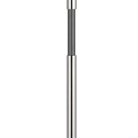 Siu 30 Inch Table Lamp, Chrome Metal Thin Pole w Finial, White Shade -BM323954