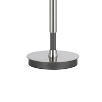 Siu 30 Inch Table Lamp, Chrome Metal Thin Pole w Finial, White Shade -BM323954