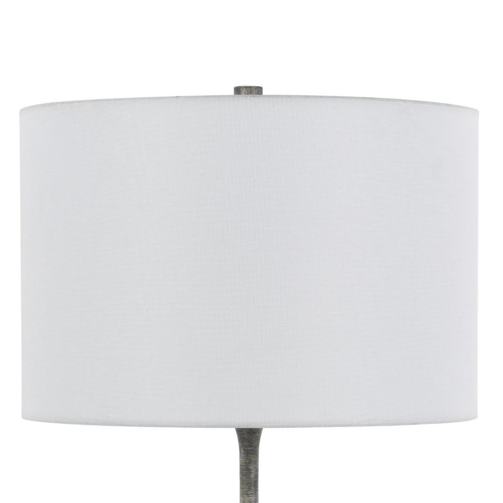 Myra Table Lamp Set of 2, Fluted Accent Glass Base, White Fabric Shade -BM323963