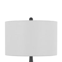 Ege Table Lamp Set of 2, Teardrop Bronze Metal Base, White Shade -BM323974