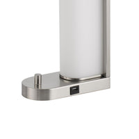 Mora Table Lamp, 2 USB Ports, Dimmer LED Light, Chrome Steel 23 Inch -BM323982