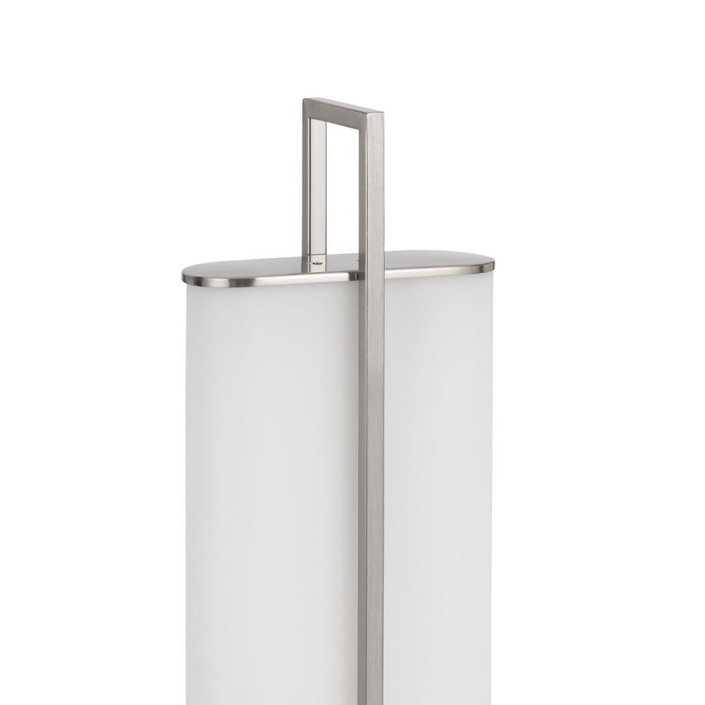 Mora Table Lamp Acrylic Shade, 2 USB, LED Lights, Chrome Steel 23 Inch -BM323983