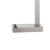 Nacy Table Lamp, 1 Power Outlet and USB Port, Chrome Steel 25 Inch -BM323986