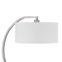 Fory Table Lamp, 2 Outlets, 1 USB Port, Curved Chrome Steel 26 Inch -BM323987