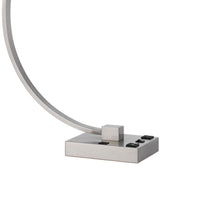 Fory Table Lamp, 2 Outlets, 1 USB Port, Curved Chrome Steel 26 Inch -BM323987