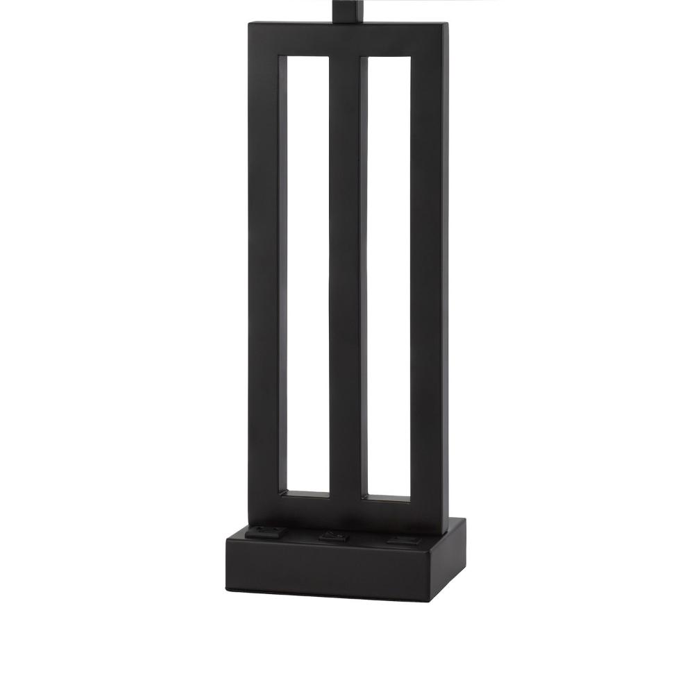 Haney Table Lamp, 1 Outlet, USB Port, Bronze Slim Keyhole Base 30 Inch -BM323992