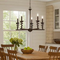 Bah 26 Inch Chandelier, Spiral Candelabra w Hanging Chain, Black -BM323994