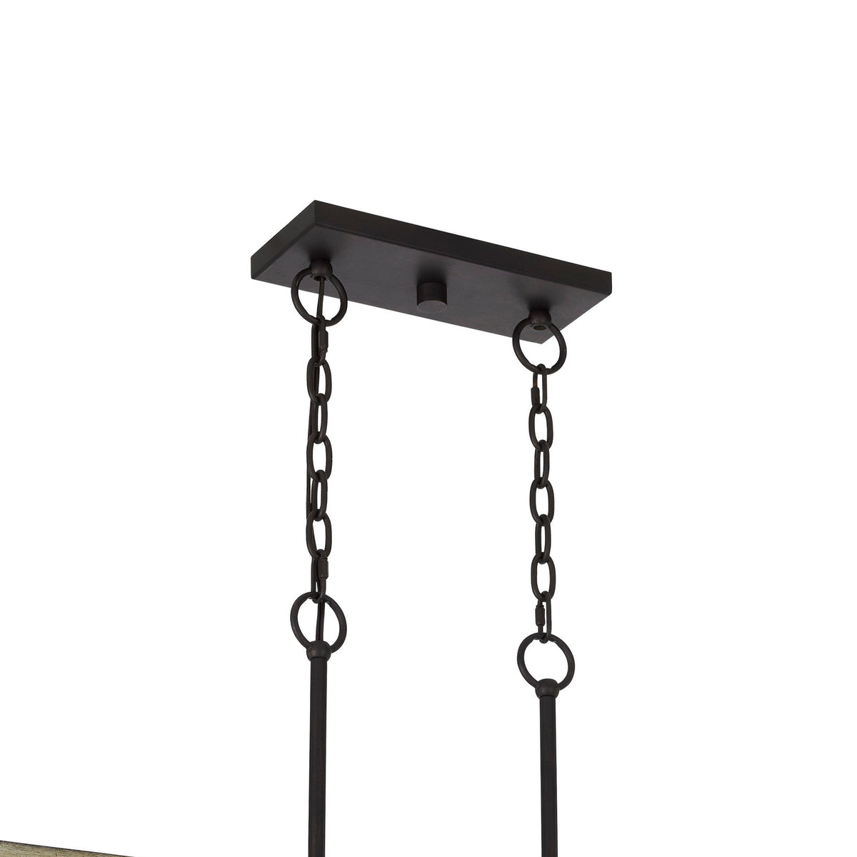 Acia 36 Inch Chandelier, Rectangular Organza Shade, Wood, Metal   - BM324006
