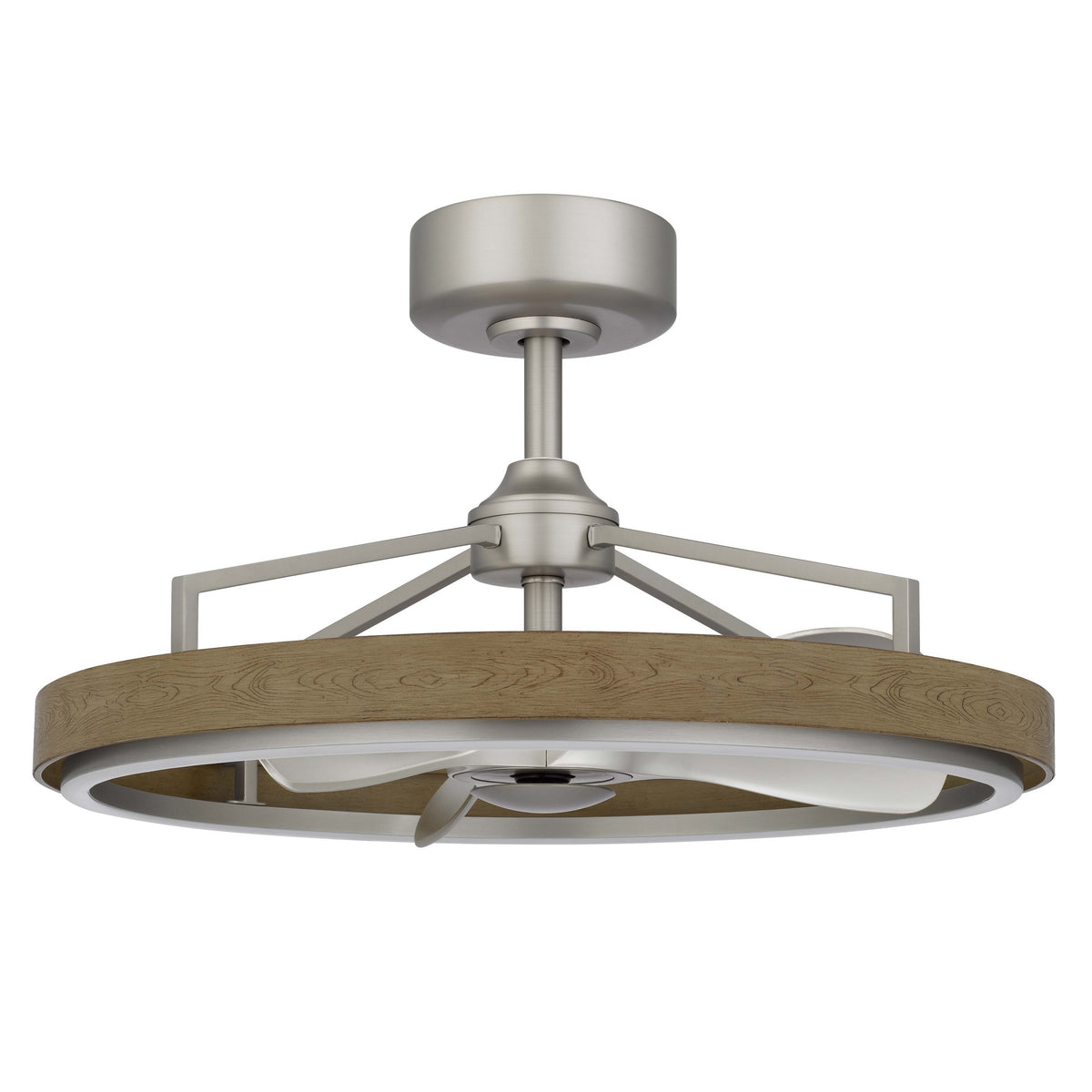 Royo Ceiling Fan Light, 27 Inch 6 Speed, LED, Brown Chrome Steel  - BM324020