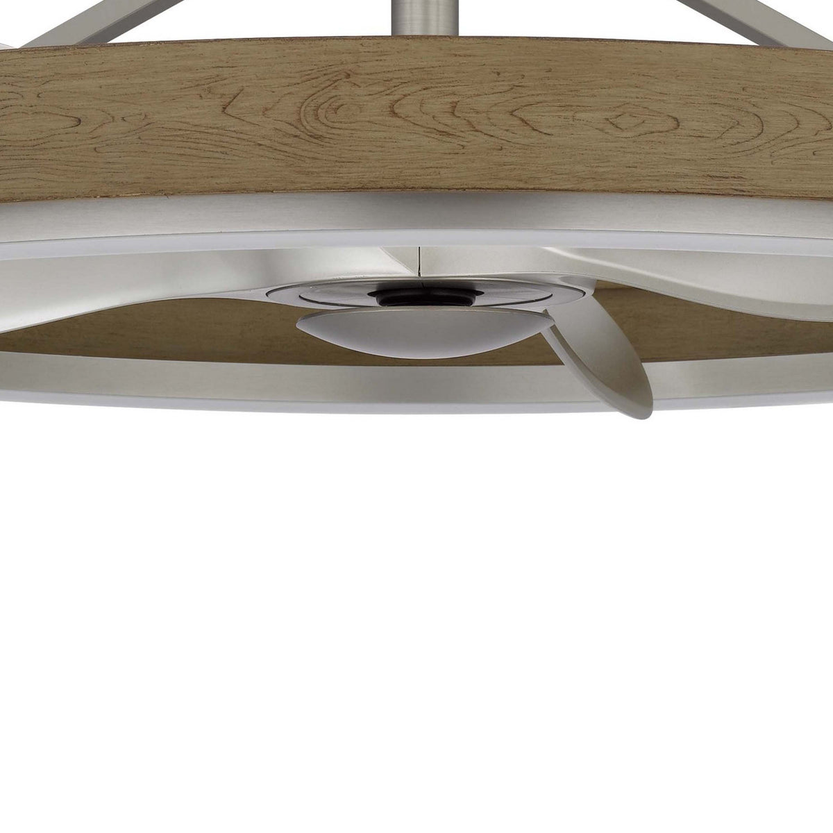 Royo Ceiling Fan Light, 27 Inch 6 Speed, LED, Brown Chrome Steel  - BM324020