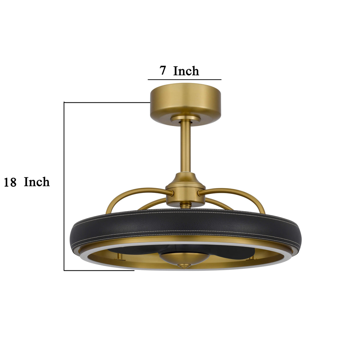 Royo Ceiling Fan Light, 6 Speed 23 Inch Ultra Quiet, LED, Brown Brass  - BM324021