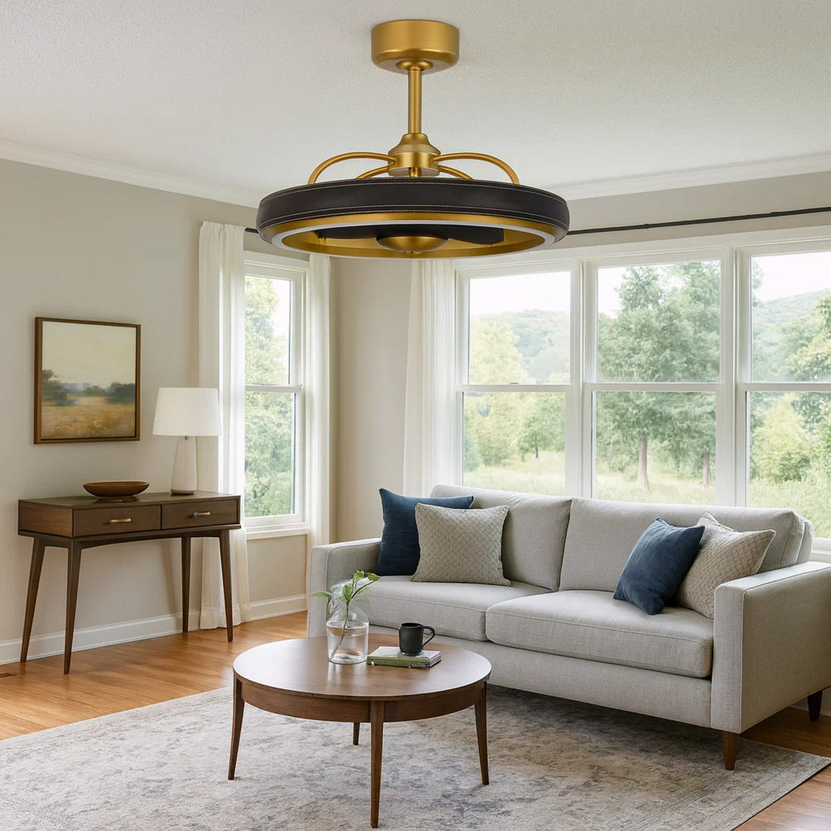 Royo Ceiling Fan Light, 6 Speed 23 Inch Ultra Quiet, LED, Brown Brass  - BM324021
