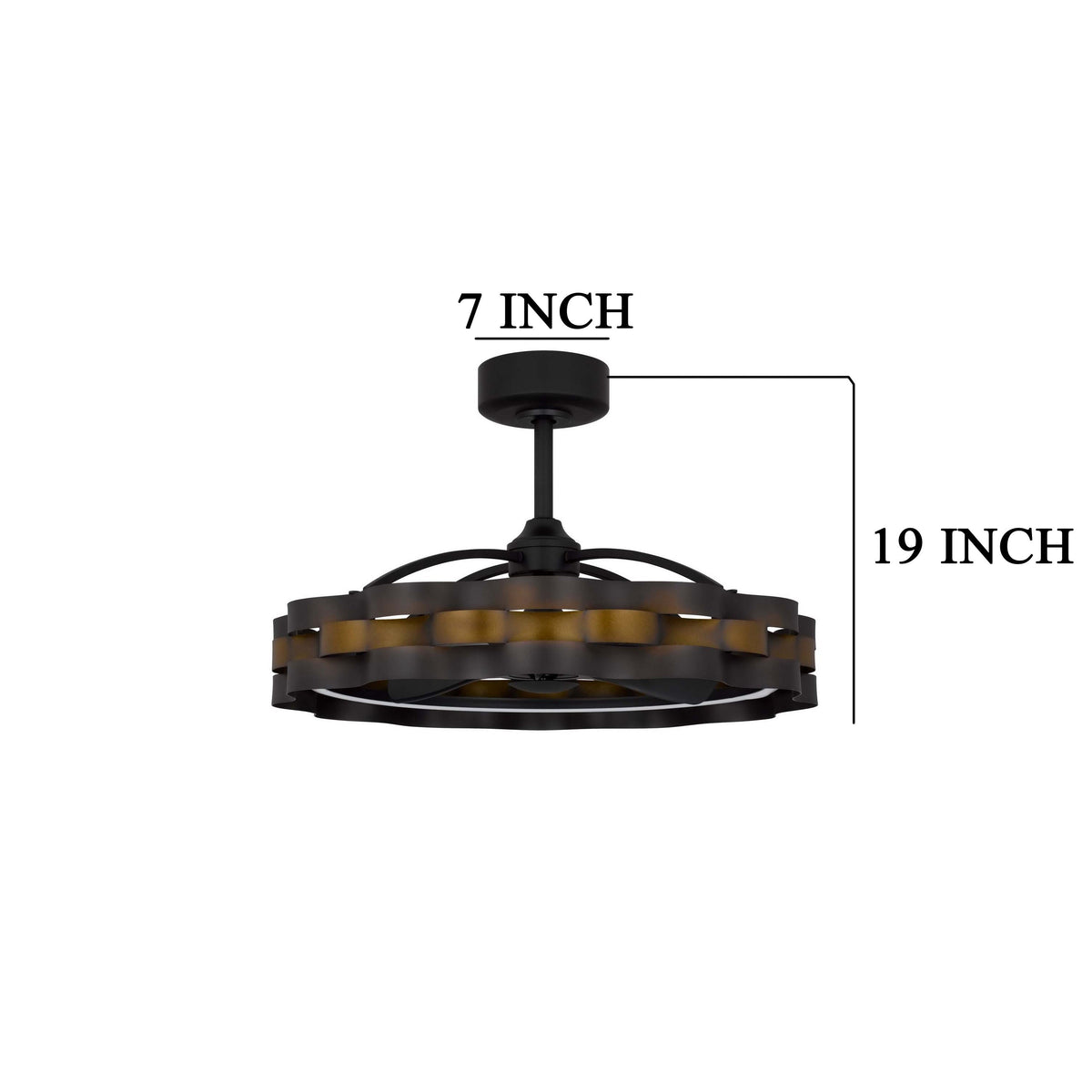 Peme Remote Control Ceiling Fan Light, 30 Inch 6 Speed, Bronze Finish  - BM324022