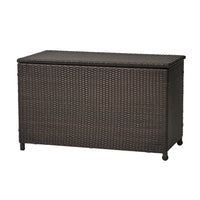 Laki Outdoor Storage Chest, Brown PE Rattan Wicker, Aluminum, 53 Inch - BM324029
