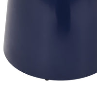 Suma Outdoor End Table, Round 15 Inch Top, Pedestal Base, Blue Iron - BM324037