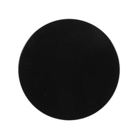 Kemo Outdoor End Table, Round 14 Inch, Cutout Design, Black Iron Frame - BM324041