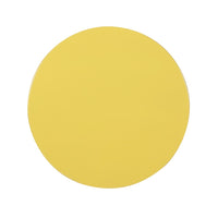 Kemo Outdoor End Table, Round 14 Inch, Cutout Design, Yellow Frame - BM324042