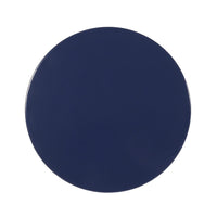 Kemo Outdoor End Table Set of 2, Round Top, Cutout Design, Navy Blue - BM324043
