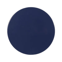 Kemo Outdoor End Table, Round 14 Inch, Cutout Design, Navy Blue Iron - BM324049