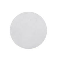 End Table, White Faux Concrete, Round 15 Inch Top, Natural White - BM324061