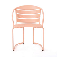 Monalisa 3 Piece Outdoor Bistro Set with 1 Oval Table, 2 Chairs, Pink - BM324074