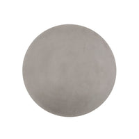 Outdoor Side End Table, Round Top Gray Faux Concrete, Round 16 Inch - BM324075