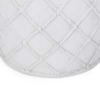 Outdoor End Table, Round 15 Inch Top, Antique White Faux Concrete - BM324079