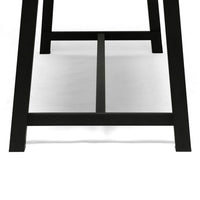 Leslee Outdoor Dining Table, Brown Top, Black Wood Rectangular 79 Inch - BM324092