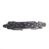 Outdoor Garden Bench, Leopard Faux Concrete, Copper Finish, 52 Inch - BM324096