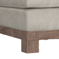 Sama Modular Armless Chair, Decor Pillow, White, Brown Pine Wood -BM324109