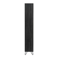 Accent Bookcase Cabinet, Cube Decor Shelves, Gray, Taupe, and Black - BM324190