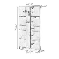 Accent Bookcase Cabinet, Cube Decor Shelves, Gray, Taupe, and Black - BM324190