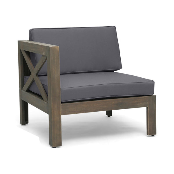 Liom 5pc Outdoor Sectional Sofa Set w Ottoman, Coffee Table, Gray  - BM324219