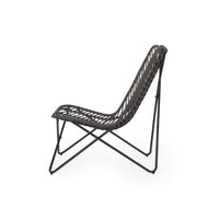 Lymi Outdoor Accent Chair Set of 2, Rattan Woven, Gray Geometric Base - BM324223
