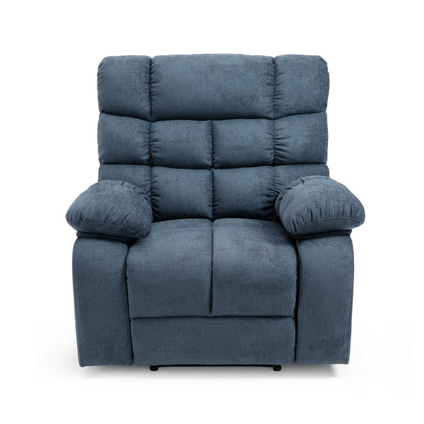 Zoi Power Recliner Chair, 5 Massage Modes, Pillow Tufted Gray Fabric - BM324239