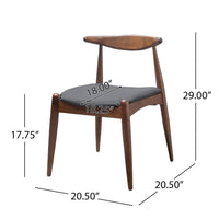 Syma Dining Side Chair Set of 2, Open Curved Back, Brown, Gray Seat - BM324256