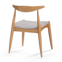 Syma Dining Side Chair Set of 2, Open Curved Back, Brown, Beige Seat - BM324257