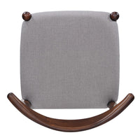 Syma Dining Side Chair Set of 2, Open Curved Back, Dark Brown Wood - BM324259