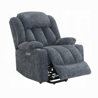 Mario Power Recliner Chair with Lift, Heating, Massage, Blue Velvet -BM324343