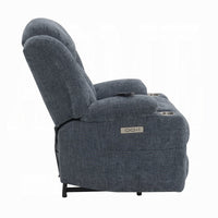 Mario Power Recliner Chair with Lift, Heating, Massage, Blue Velvet -BM324343