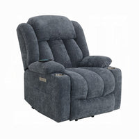 Mario Power Recliner Chair with Lift, Heating, Massage, Blue Velvet -BM324343