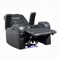 Liza Power Motion Recliner Chair, Bluetooth USB, Gray Faux Leather -BM324391