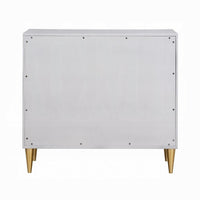 36 Inch Wide Nightstand Dresser, Drawers w Jewelry Tray, Silver, Gold -BM324393