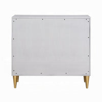 36 Inch Wide Nightstand Dresser, Drawers w Jewelry Tray, Silver, Gold -BM324393