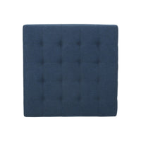 Cindy Ottoman, 31 Inch Square  w Storage, Birch Wood, Blue Polyester - BM324420
