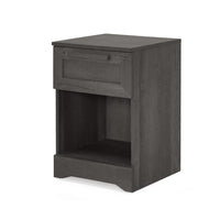 Vinie Nightstand with 1 Drawer and Shelf, Modern Taupe Gray Finish - BM324446