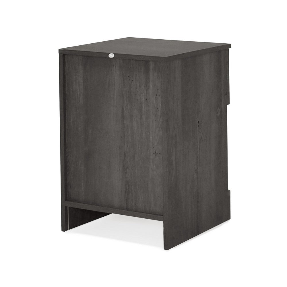 Vinie Nightstand with 1 Drawer and Shelf, Modern Taupe Gray Finish - BM324446