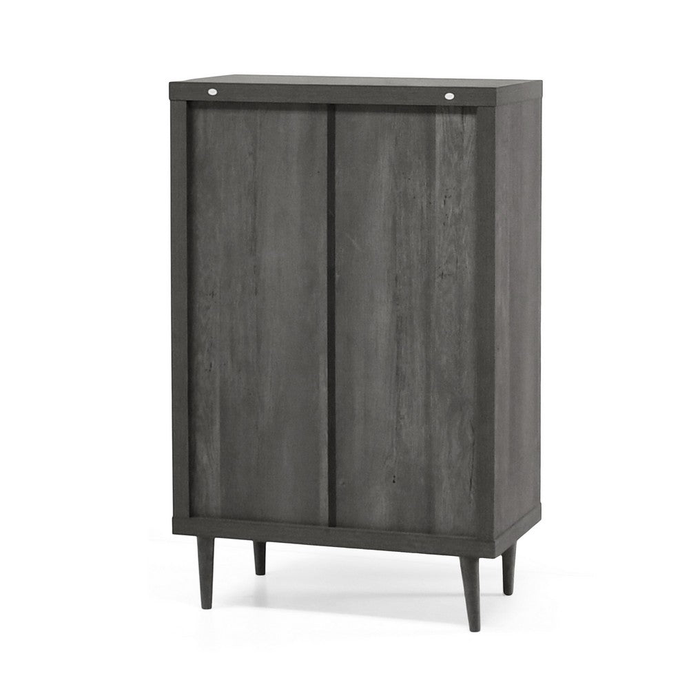 Minie Tall Dresser Chest, 5 Drawers, Rubberwood Legs, Modern Gray - BM324448